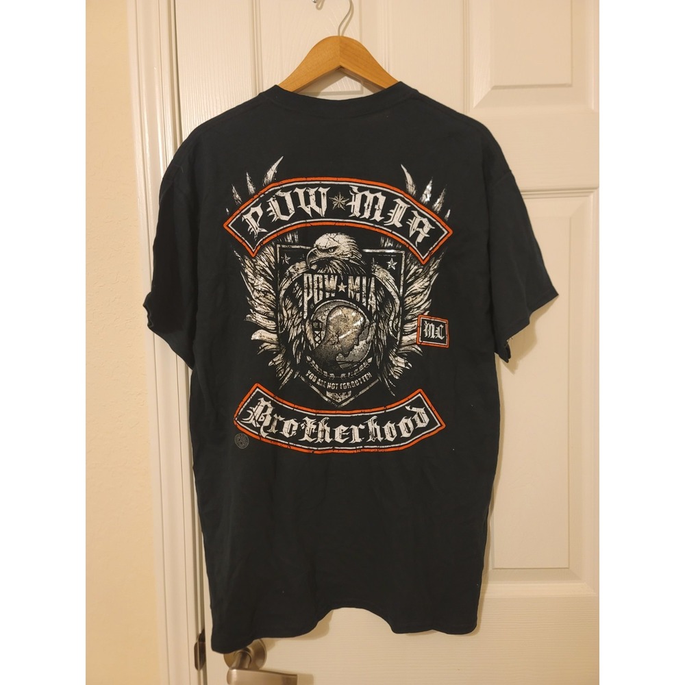 New POW MIA BROTHERHOOD T-SHIRT Size L